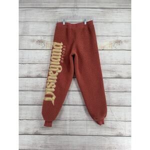 Disney Spirit Jersey Spellout Sherpa Lounge Jogger Sweatpants Womens XS Pink